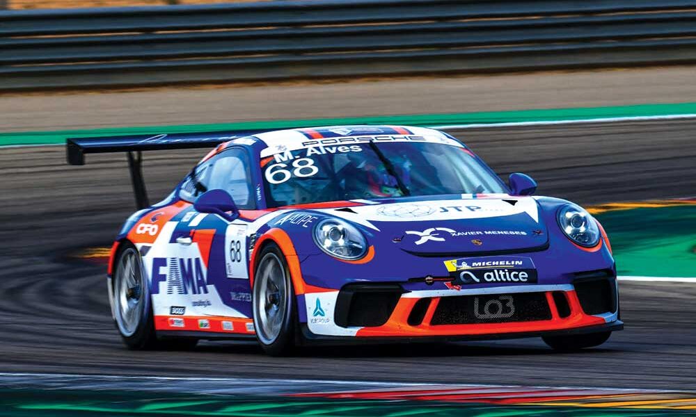 Manuel Alves no pódio de Navarra na Porsche Sprint Challenge Ibérica